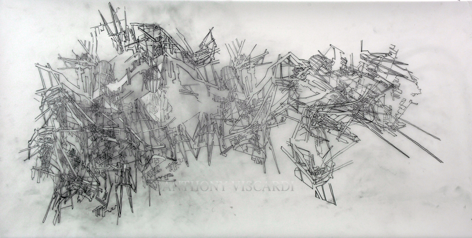 Lehigh University Anthony Viscardi drawing - Urbanistic Reverberation